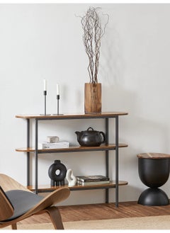 AGD 3-Tier Multipurpose Console Table for Living Room, Office, Entryway, Sofa Table 110*25*86cm/Brown  - Image 2
