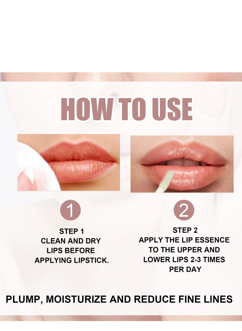 EELHOE Lip Plumper Set,Natural Lip Plumper and Lip Care Serum,Lip Mask,lip gloss,Lip Enhancer for Fuller,lip filler,To Create Plump Lips,Reduce Fine Lines and Moisturize,Increased Elasticity Lip (5.5ml*2) - Image 3