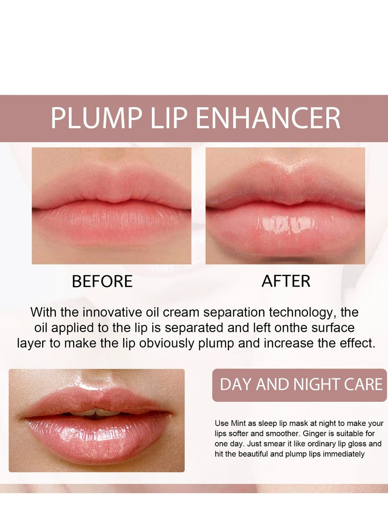 EELHOE Lip Plumper Set,Natural Lip Plumper and Lip Care Serum,Lip Mask,lip gloss,Lip Enhancer for Fuller,lip filler,To Create Plump Lips,Reduce Fine Lines and Moisturize,Increased Elasticity Lip (5.5ml*2) - Image 4