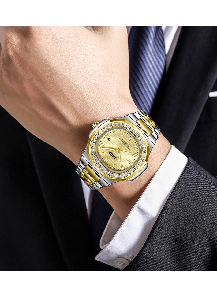 DIDA Men's Stainless Steel Waterproof Watch C103 Gold - Image 3