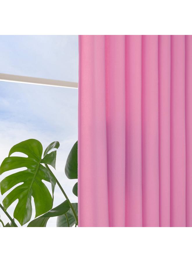Curtains, 1 Pair, Pink/With Heading Tape, 145X300 Cm - Image 4