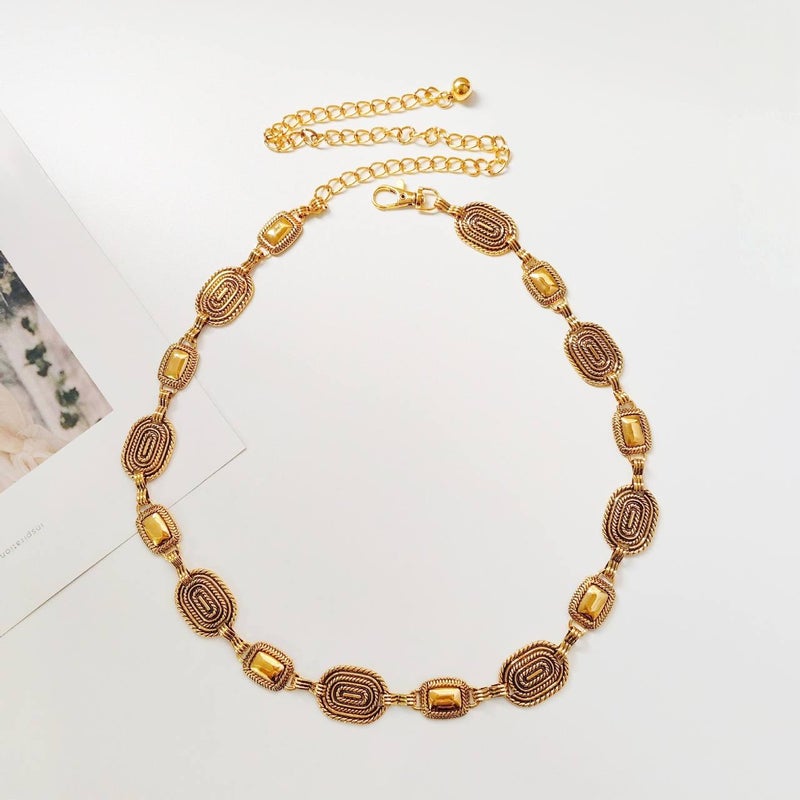 The Black Pearl Accessories Golden Metal Waist Belt for Women - Image 5