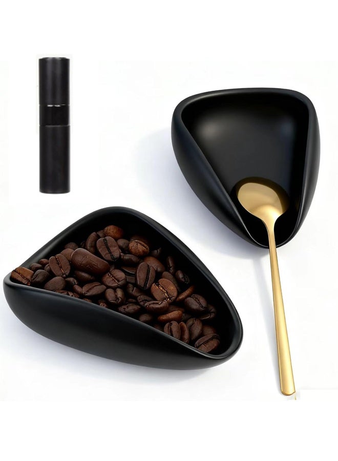 هومستر 3 جهاز كمبيوتر شخصي مجموعة السيراميك كوب جرعة حبوب القهوة و زجاجة رش حبوب الإسبريسو مع ملعقة هدية ذهبية مجموعة ملحقات بار القهوة وعاء جرعة إسبريسو جرعة واحدة مجموعة علبة القياس - Image 3
