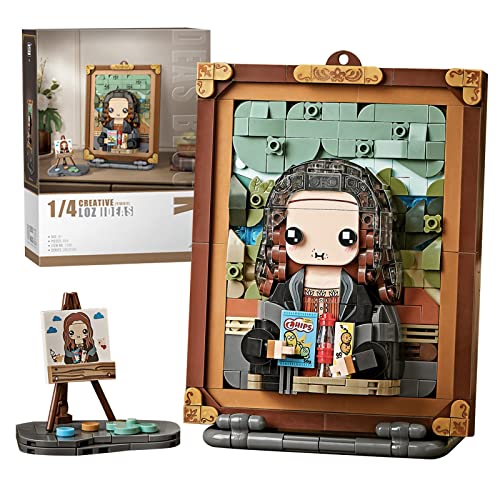 MEIEST Mini Building Blocks Cute 3D Painting Model SetSimulation Particle Stereograph Collection Construction Building Bricks ToyHome Decor14Mona Lisa - Image 1