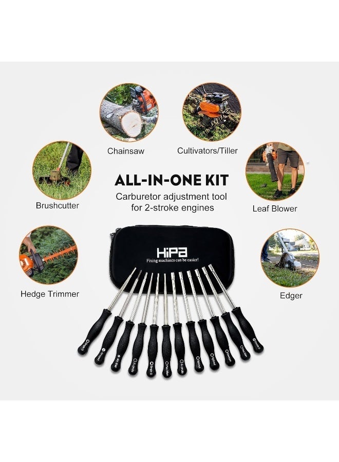 Hipa Pack-Of-12 Carburetor Adjustment Tool Ignition Coil Spark Tester For 2-Cycle Small Engine String Trimmer Weedeater Chainsaw - Image 2