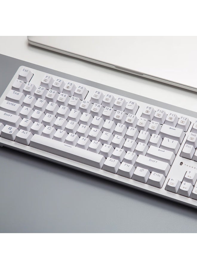 Thunderobot K104 Glass Wired Gaming Mechanical Keyboard, Rgb Backlit Keyboard, For Computer Gaming, Laptop, Office, Home Use, Full Anti-ghosting, Valorant Cs2, Red Switch - Image 1