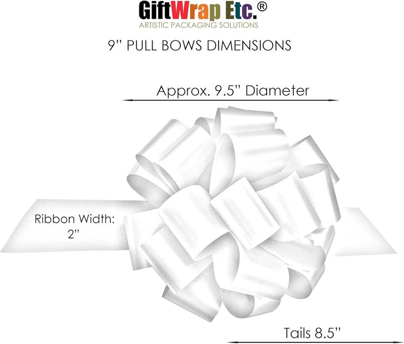 GiftWrap Etc. Large Navy Blue Ribbon Pull Bows - 9" Wide, Set of 6, Christmas Decor, Presents, Police Support, Law Enforcement Appreciation, Thin Blue Line, Birthday, Gift Basket Decoration - Image 5