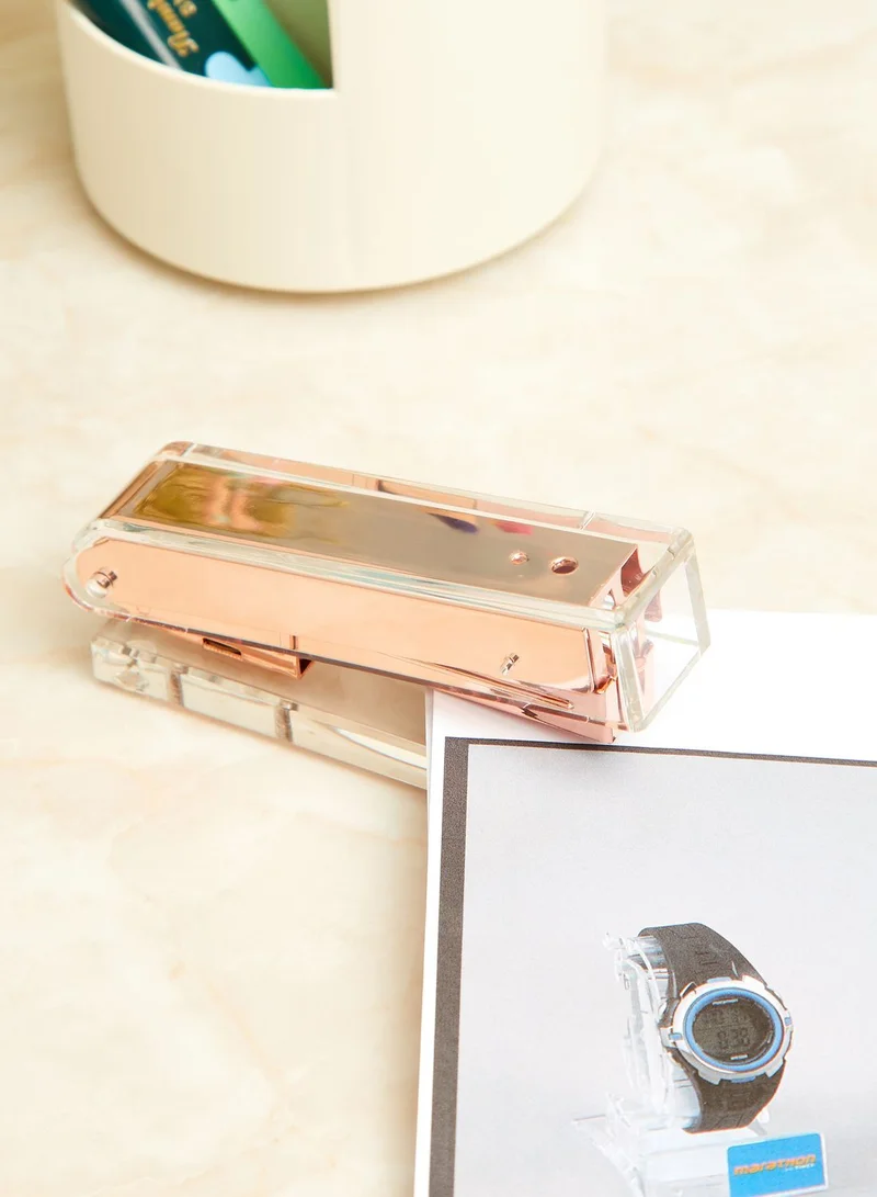 AURORA Rose Gold Acrylic Stapler