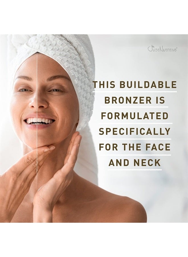 Just Nutritive Sunless Tanning Daily Facial Cream | Self-Tanner | Sunless Tanning Lotion | Self-Tanning Lotion | Sunkiss Glow | Just Nutritive | 4 Oz - Image 1