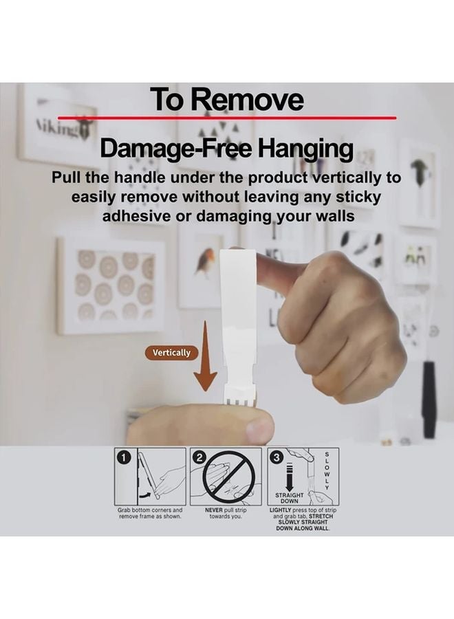 30 زوجًا من شرائط تعليق الصور الثقيلة شريط لاصق خالٍ من التلف للجدران الجافة - Image 4