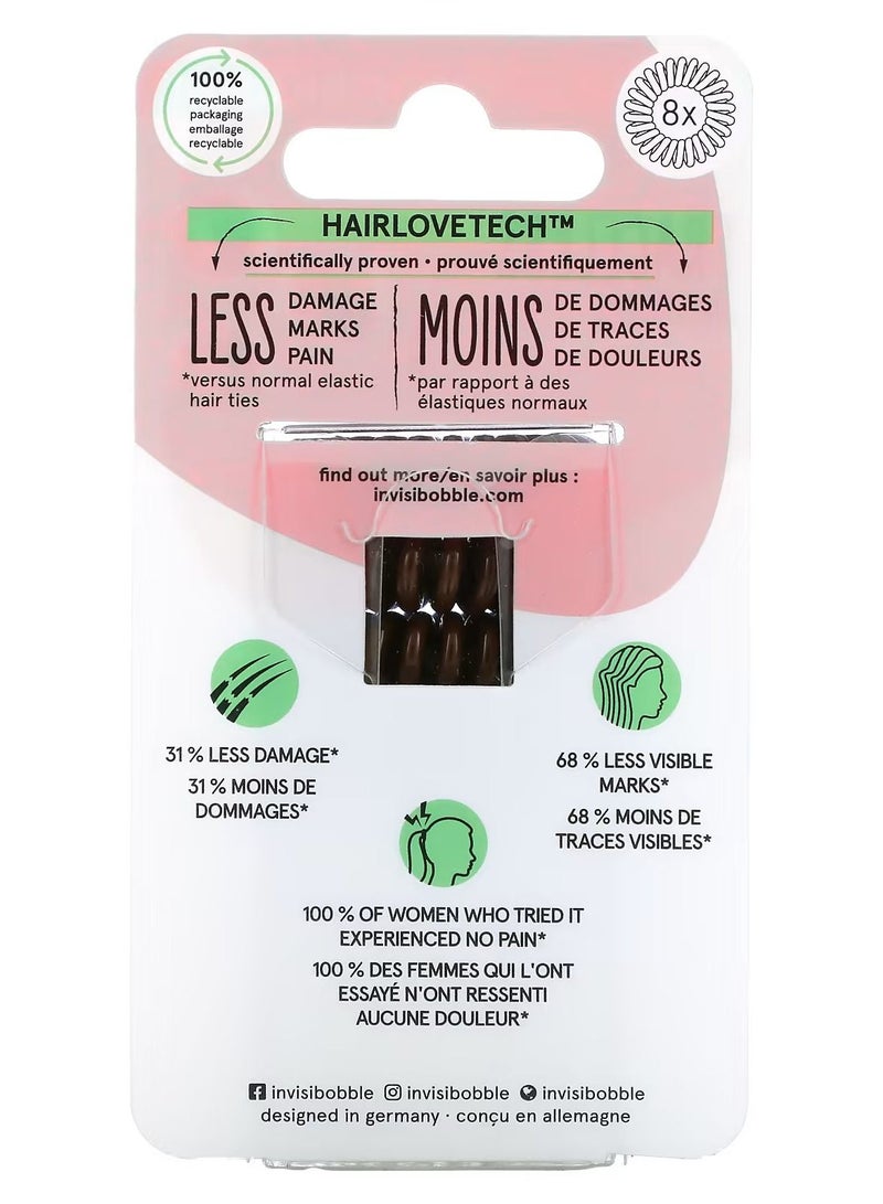 إنفيزيبوبل أربطة شعر حلزونية أصلية شفافة كريستالية وبني - Image 2