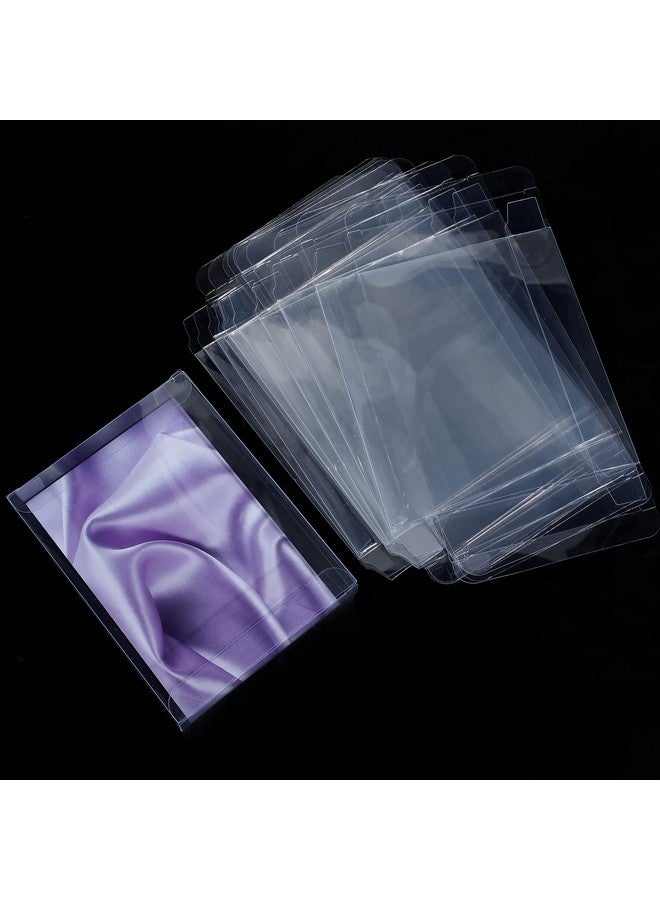 Youyole 100 Pack Clear Favors Boxes Plastic Gift Boxes Transparent Crystal Photo Greeting Card Storage Box Clear Fold Wrap Boxes Case For A2 Paper Envelope Letter Packaging 4.5 X 1.0 X 5.9 Inch - Image 3
