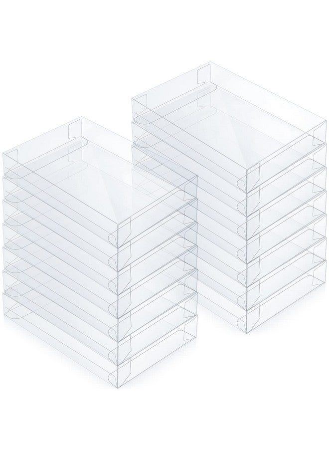 Youyole 100 Pack Clear Favors Boxes Plastic Gift Boxes Transparent Crystal Photo Greeting Card Storage Box Clear Fold Wrap Boxes Case For A2 Paper Envelope Letter Packaging 4.5 X 1.0 X 5.9 Inch - Image 1