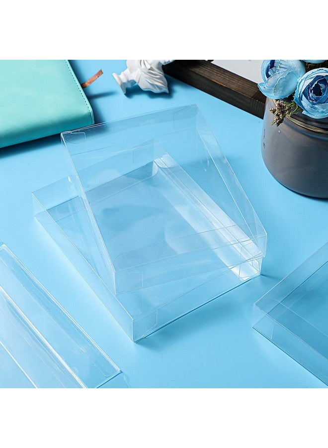 Youyole 100 Pack Clear Favors Boxes Plastic Gift Boxes Transparent Crystal Photo Greeting Card Storage Box Clear Fold Wrap Boxes Case For A2 Paper Envelope Letter Packaging 4.5 X 1.0 X 5.9 Inch - Image 4