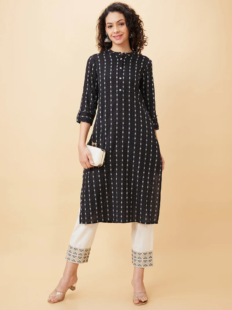 Women Relaxed Flat-Front Mid-Rise Pure Cotton Trousers