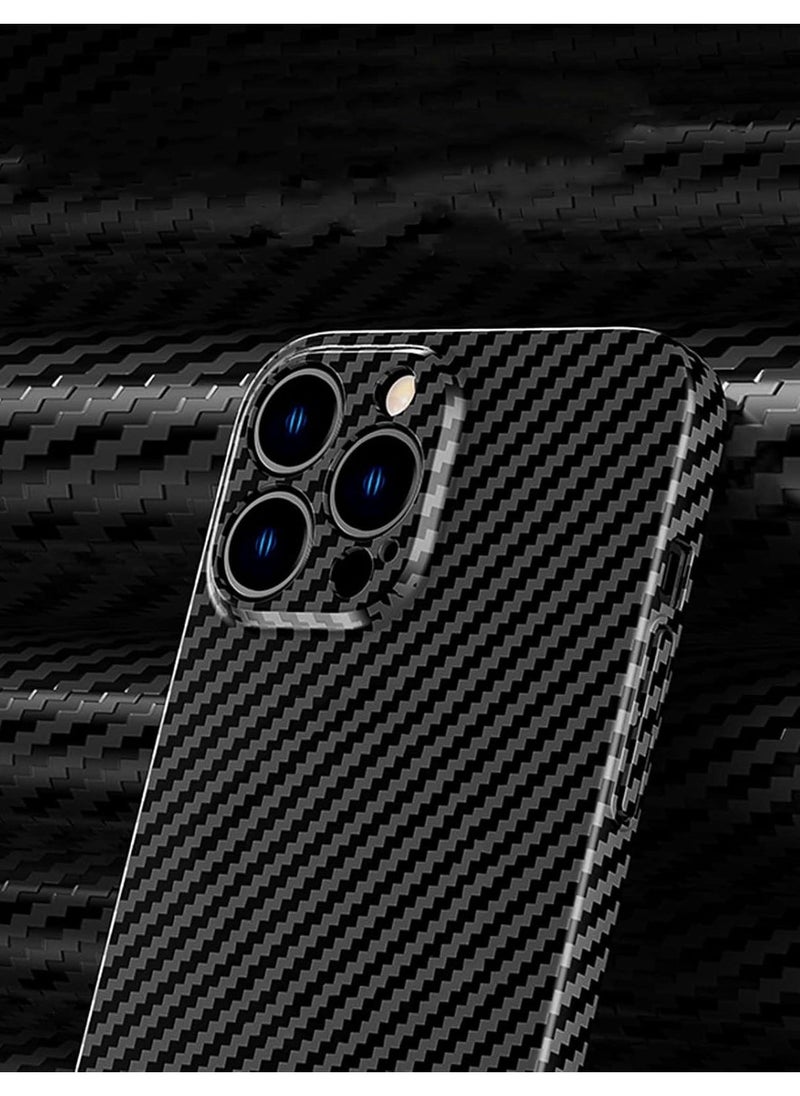 Raxoom Personality Handsome Light Thin Carbon Fiber Pattern PC Phone case Compatible with iPhone 12 Pro max Unique Comfortable Cool Shockproof Back Cover - Image 3