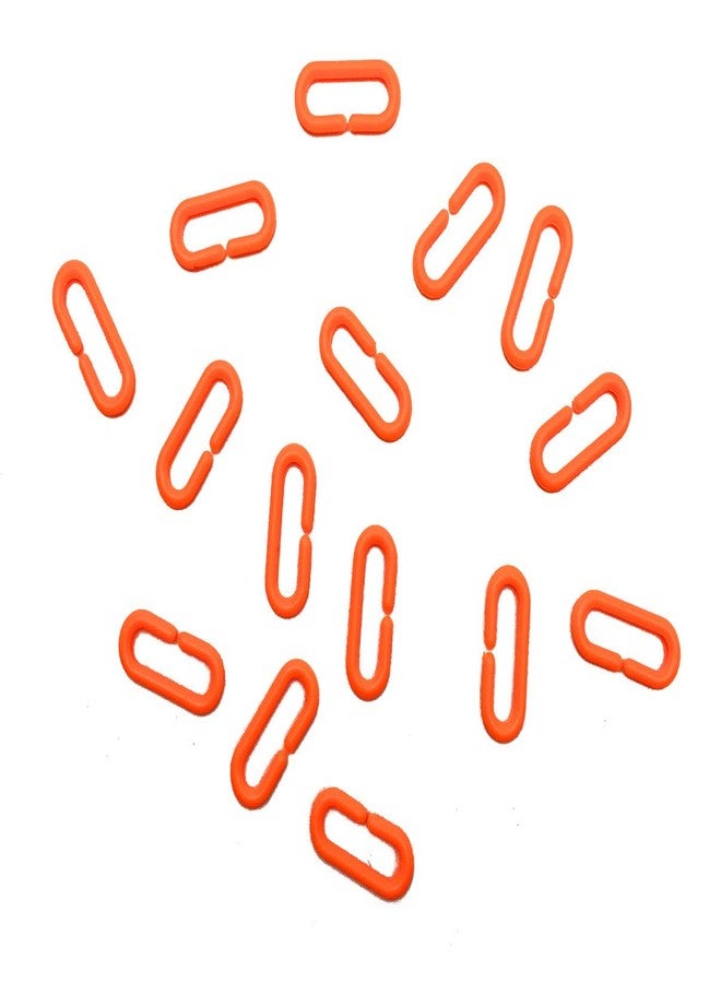Hyamass 200Pcs Orange C-Clips Plastic Chain Links for Birds & Small Pets - Image 3