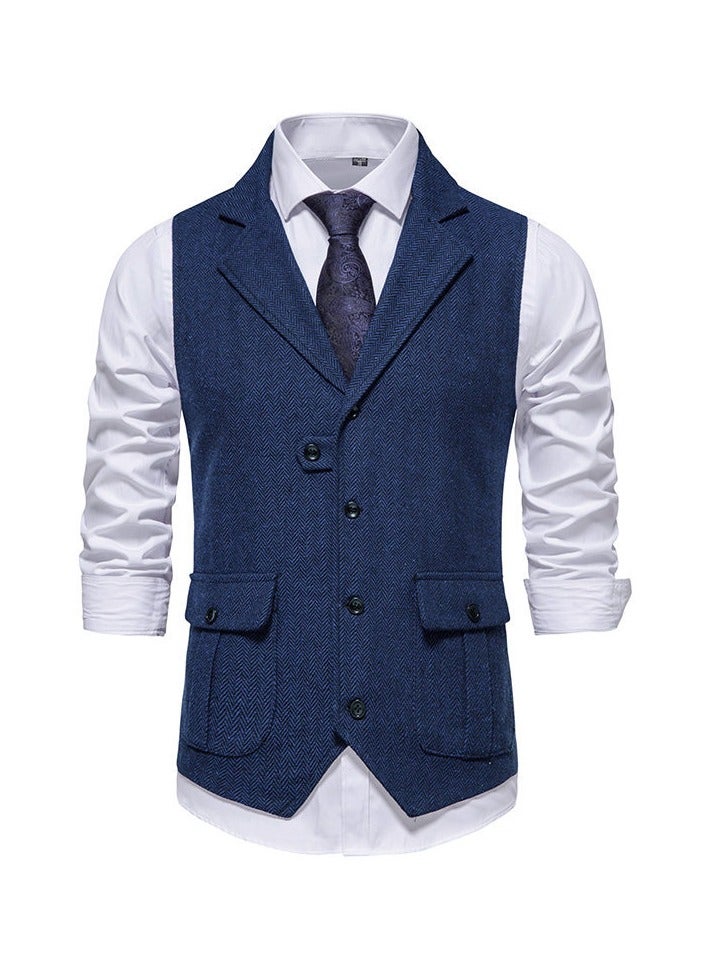 KUYING New Retro Lapel Suit Vest  - Image 1