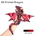 SUMLAND 3D Printed Dragon with Wings3D Printed Animals ToysFlexible Articulated Winged Crystal Dragon 1575inBlack Red - Image 4