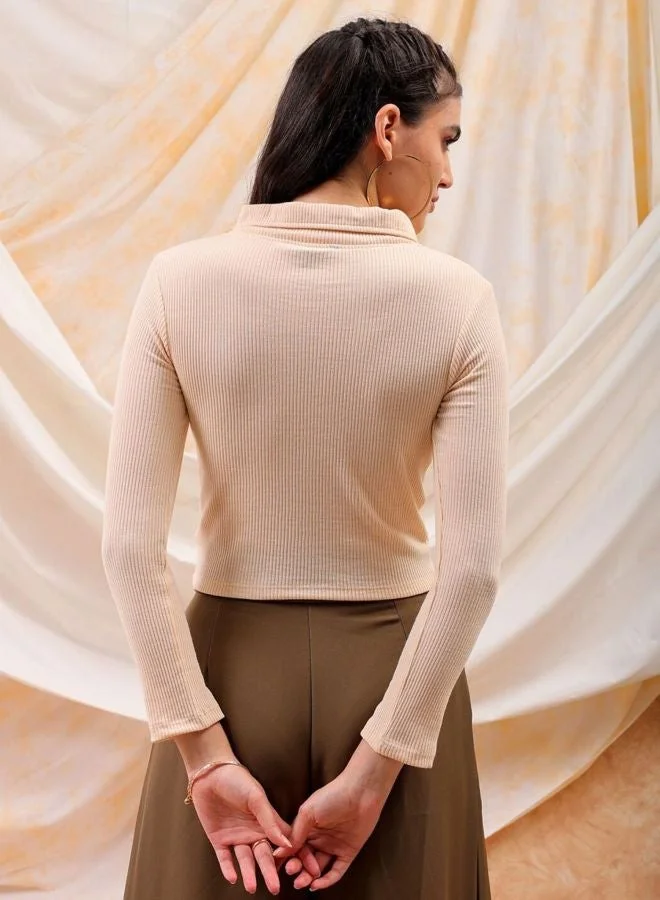 Freehand  Women Regular Fit Solid Collared Neck Long Sleeve Top  | Best Price UAE