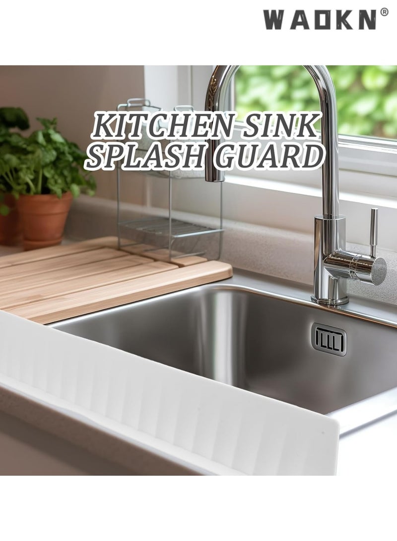 دبليو أيه أو كي أن واقي حوض المطبخ القابل للإزالة من السيليكون، واقي حوض المطبخ القابل للإزالة، واقي حوض المطبخ للمطاعم والحمامات، يبقى آمنًا مع أكواب الشفط - Image 5