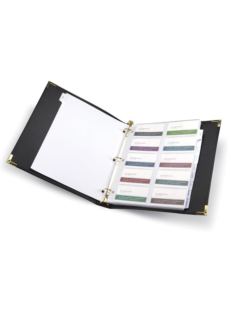 Samsill Samsill Classic Collection Business Card Ring Binder Round Ring  Black 81080  - Image 1