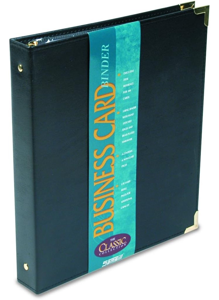 Samsill Samsill Classic Collection Business Card Ring Binder Round Ring  Black 81080  - Image 3