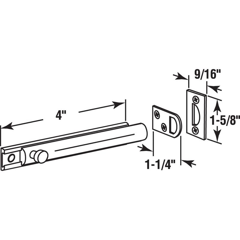 برايم-لاين برايم لاين U 9961 4 بوصة. سطح الترباس من النحاس الصلب بلمسة نهائية من النحاس المصقول (عبوة واحدة) - Image 2
