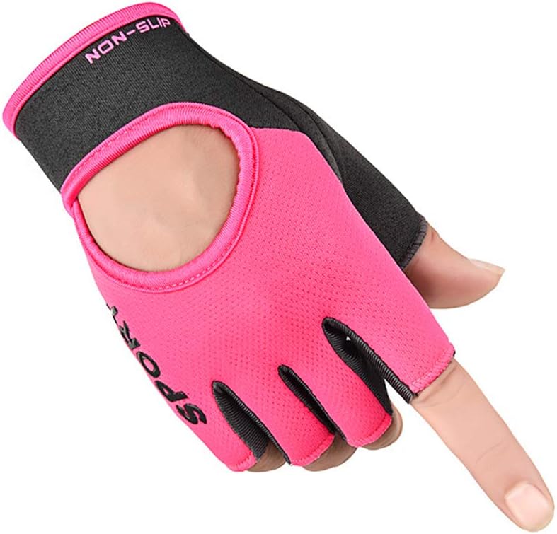 Clobeau Biking Gloves Kids Boys Girls Cycling Exercise Half Finger Fingerless Gloves Child Motor Bike Riding Anti-Slip Weight Lifting Bikes Workout Climbing Bicycle Glove Gym Skate Glove - Image 2