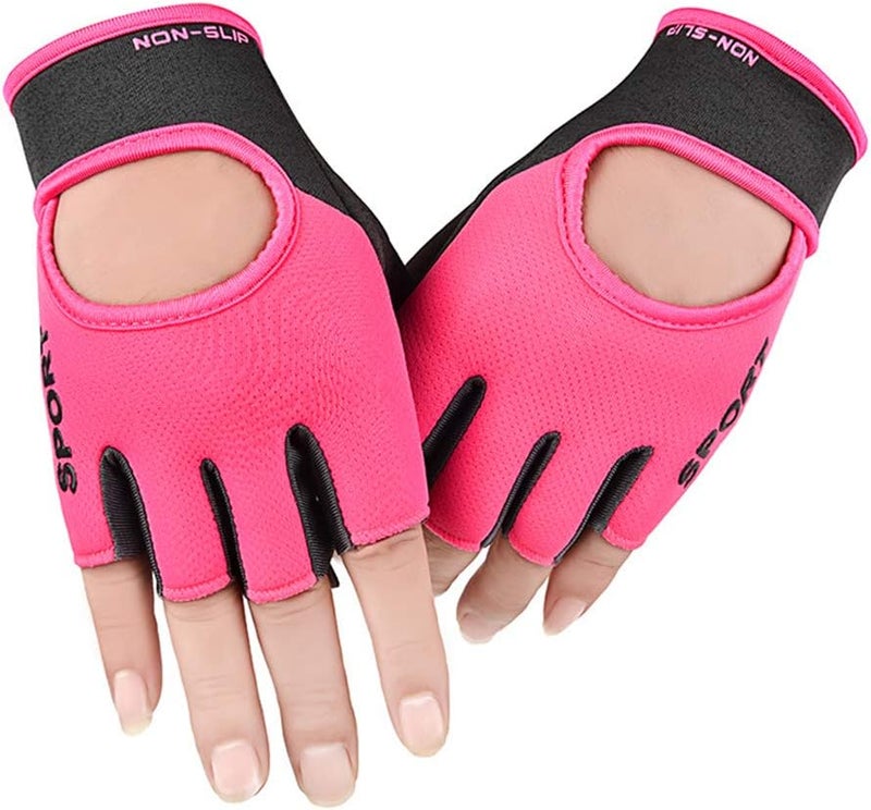 Clobeau Biking Gloves Kids Boys Girls Cycling Exercise Half Finger Fingerless Gloves Child Motor Bike Riding Anti-Slip Weight Lifting Bikes Workout Climbing Bicycle Glove Gym Skate Glove - Image 3