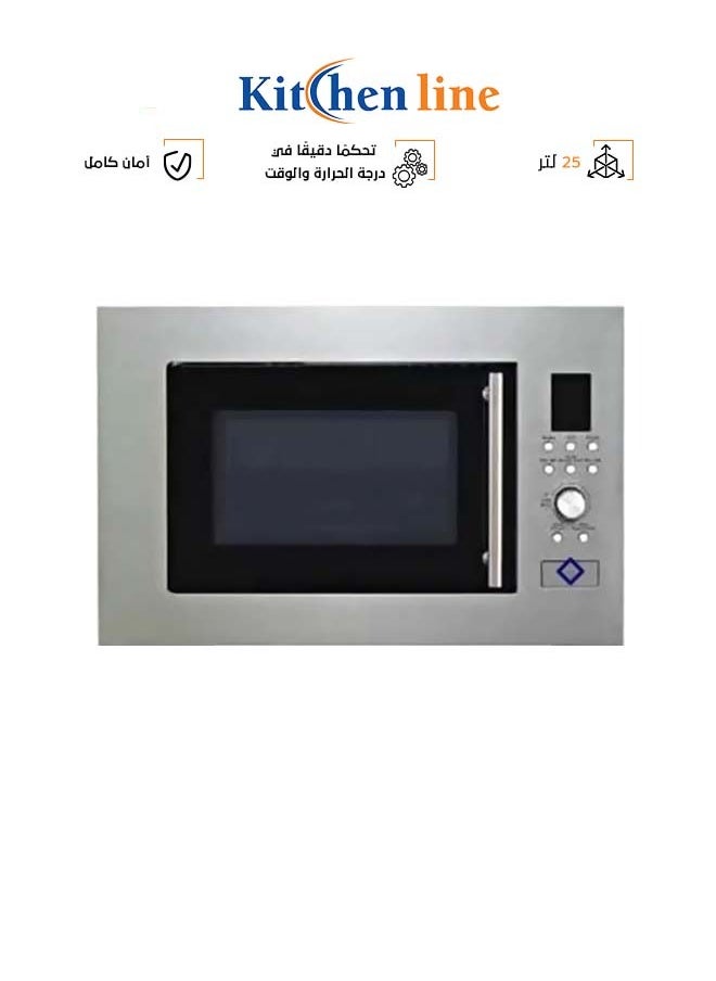 kitchen Line - Built-in Microwave - 25 Liters - 900 Watts - Steel - With Grill - D90D25ESL - Image 1