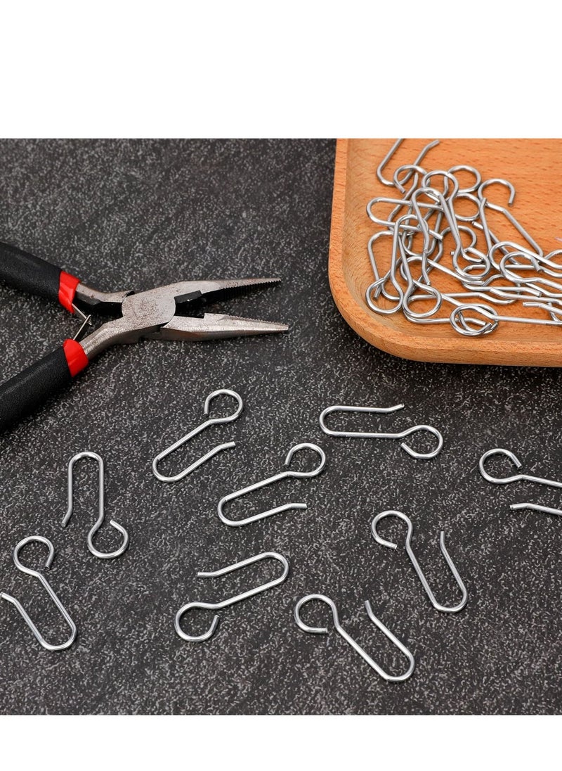 SYOSI - 120 Pcs Metal S Shaped Shower Curtain Hooks, Small Curtain Track Hangers, Drape Connection Hooks for Shower Curtains, RV Curtains, and Ceiling Curtains, Drapery Hanging Solution - Image 1