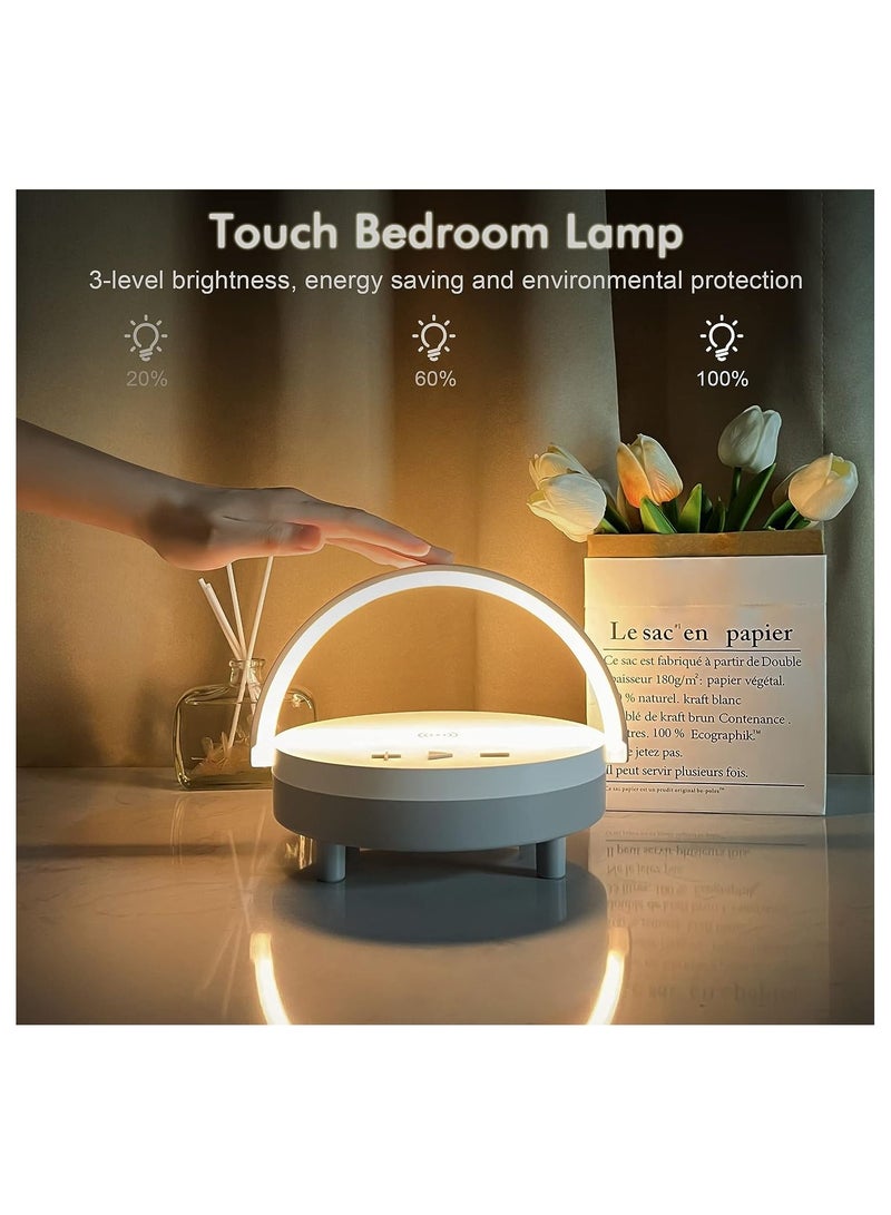 LED Night Light Table Lamp  with Wireless Charger Portable Bluetooth  - Image 4