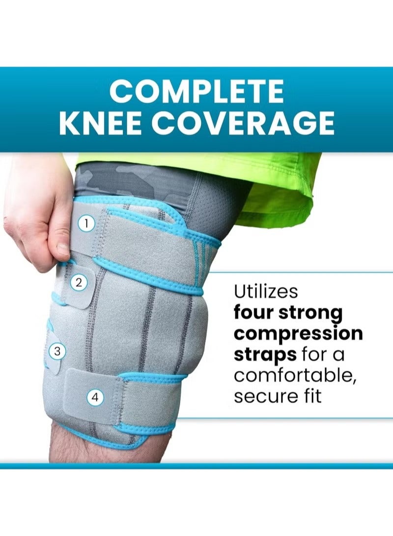 Knee lce Pack Wrap - Cold/Hot Gel CompressionBrace -Heat Support Strap For Arthritis Pain, Tendonitis, ACLMCL Injury, Osteoarthritis, Women, Men, Meniscus PatellaSurgery - Image 4