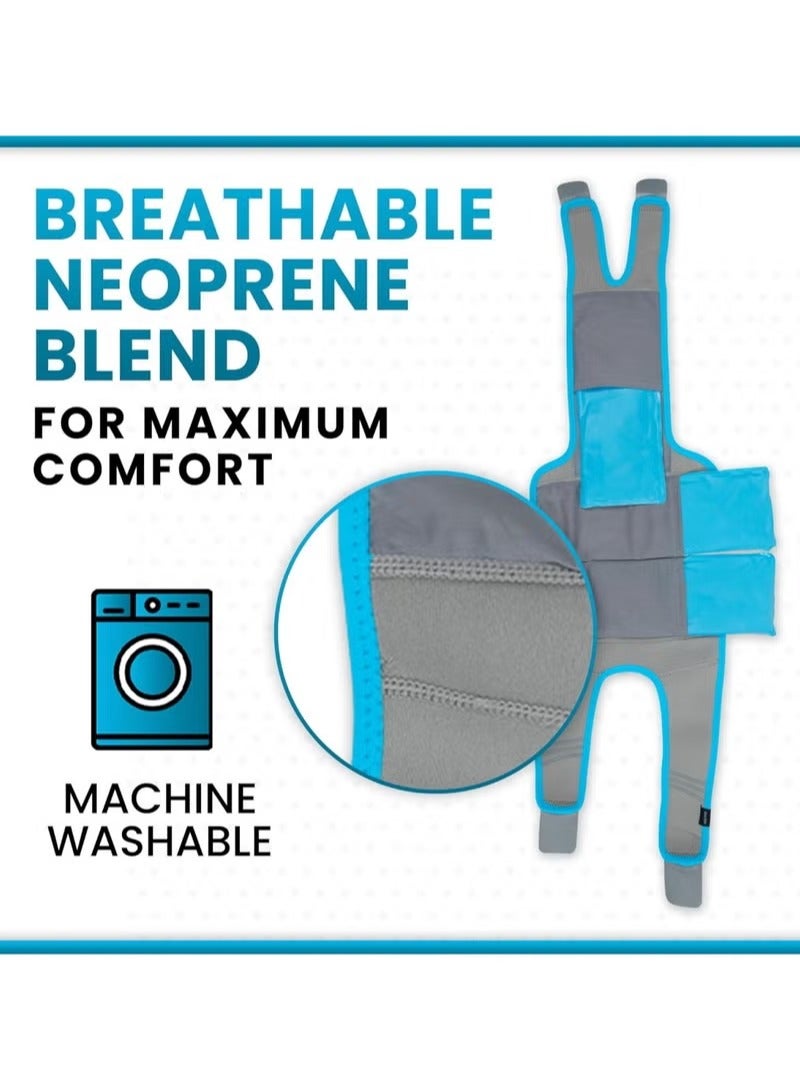 Knee lce Pack Wrap - Cold/Hot Gel CompressionBrace -Heat Support Strap For Arthritis Pain, Tendonitis, ACLMCL Injury, Osteoarthritis, Women, Men, Meniscus PatellaSurgery - Image 5