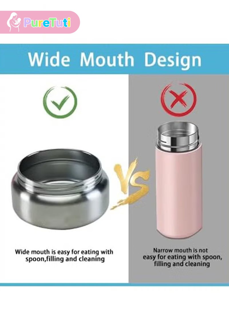 PureTuti Portable Lunch Box with Food Grade Stainless Steel, Maternal and infant grade materials，3-Compartment Large Storage Space and 1 Extra Rice Bowl, Leak proof, Microwave, Dishwasher, Freezer Safe, Bpa-Free, Pink - Image 3