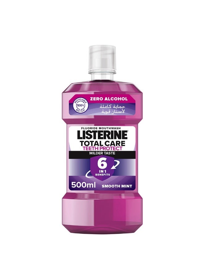 Listerine Total Care Teeth Protect Mild Taste Fluoride Mouthwash With Zero Alcohol 500 ML - Image 3