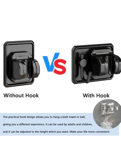 Excefore Shower Head Holder with Hook, Strong Adhesive Waterproof Handheld Shower Holder, Adjustable Shower Wand Holder Wall Mount for rv Shower Kids Shower Bathroom Shower, No Drilling - Black  - Image 5