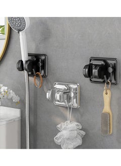 Excefore Shower Head Holder with Hook, Strong Adhesive Waterproof Handheld Shower Holder, Adjustable Shower Wand Holder Wall Mount for rv Shower Kids Shower Bathroom Shower, No Drilling - Black  - Image 3