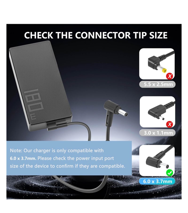 180W Charger for Asus Tuf Gaming F15 F505 F505D FX505 FX505G FX506 FX705 FX705DT FX705GE ROG Zephyrus G14 G15 GA502DU GA502D GA502 Strix G GL504GM... - Image 3