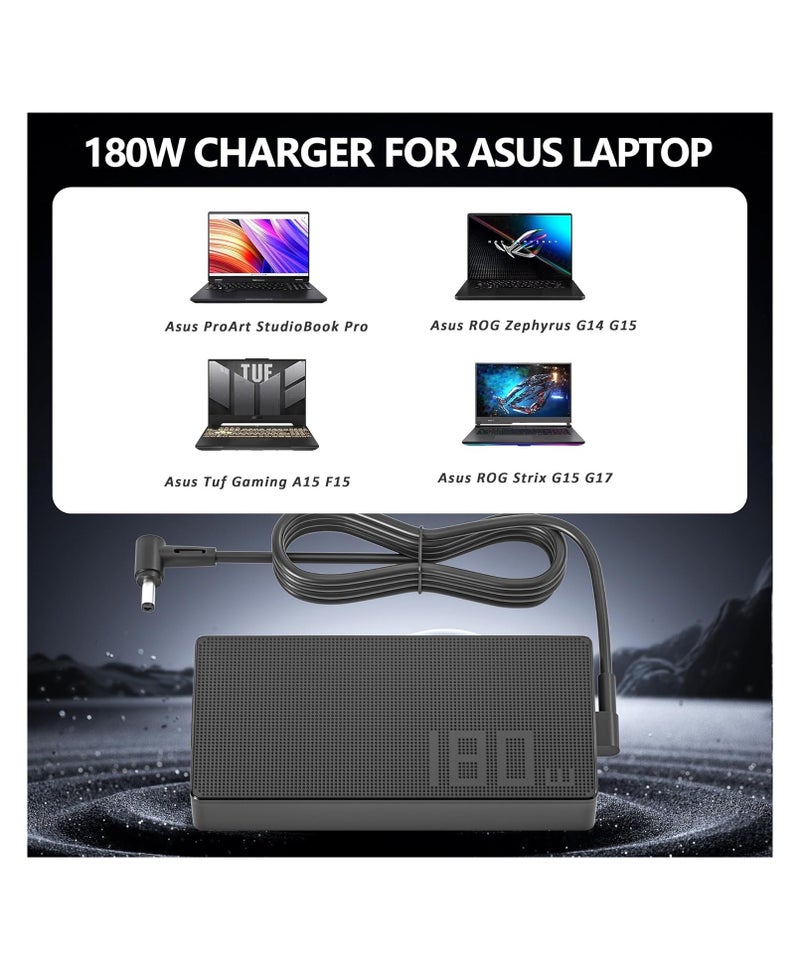 180W Charger for Asus Tuf Gaming F15 F505 F505D FX505 FX505G FX506 FX705 FX705DT FX705GE ROG Zephyrus G14 G15 GA502DU GA502D GA502 Strix G GL504GM... - Image 2