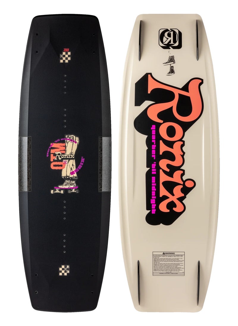 RONIX RONIX WAKEBOARDS 2025 - Quarter 'Til Midnight SF - Skate Black / Coral  - Image 1