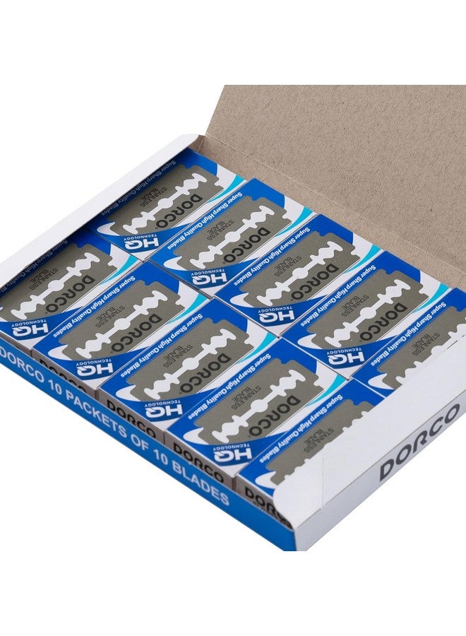 دروكو شفرات حلاقة مزدوجة الحافة St300 Platinum Extra - 100 شفرة | شفرات حلاقة ممتازة من الفولاذ المقاوم للصدأ لحلاقة ناعمة ودقيقة - Image 1