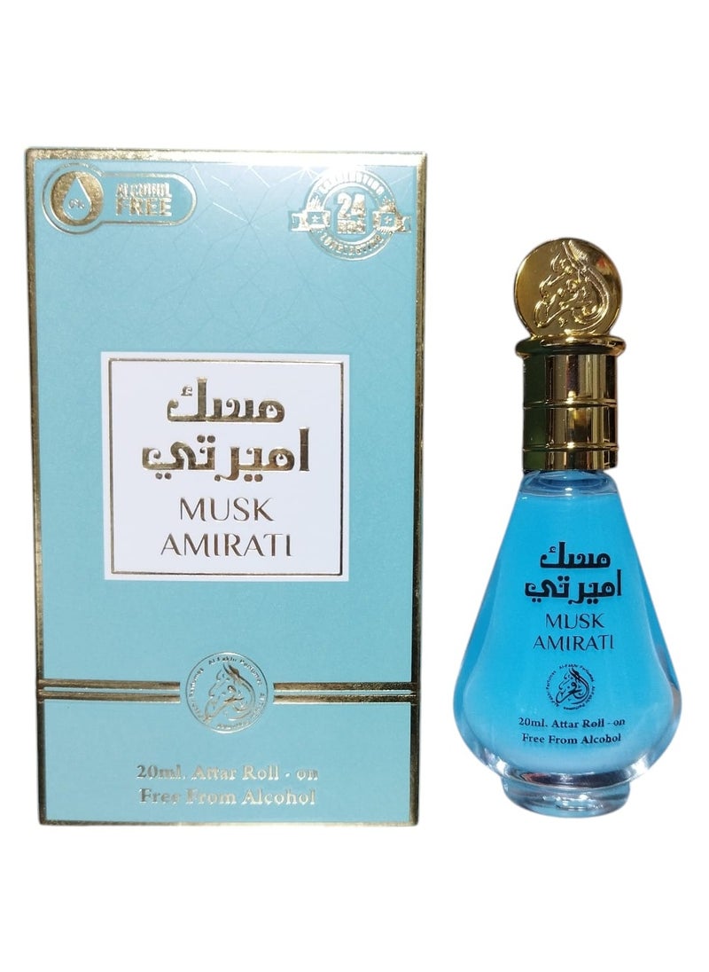 Al Fakhr Perfumes Musk Amirati Concentrated Attar Roll On Free From Alcohol - 20 ML 