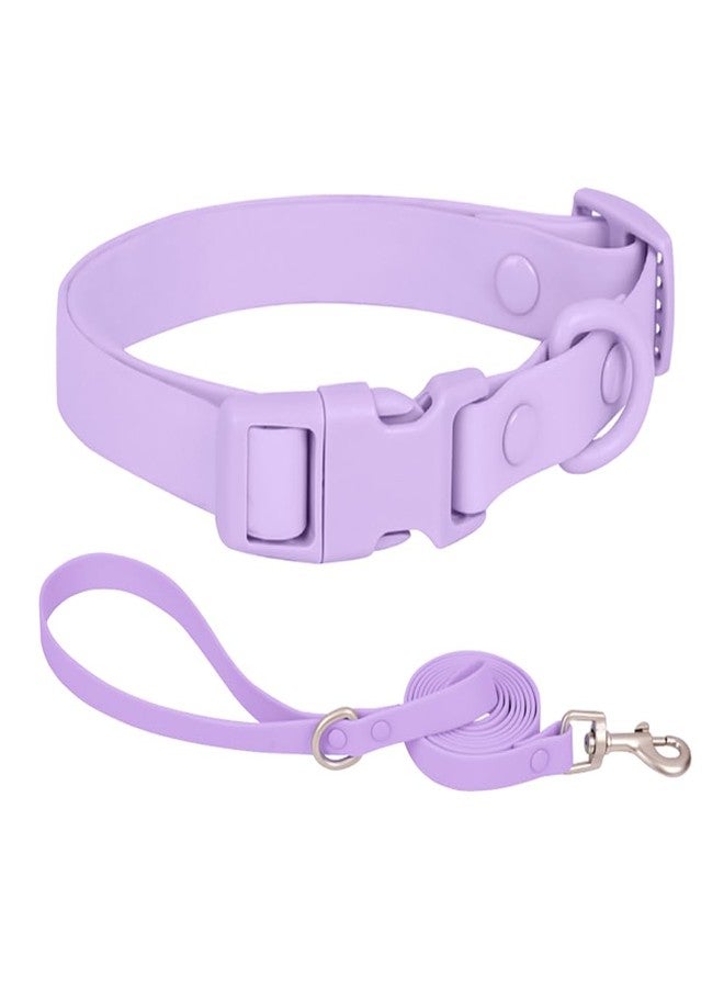 Ovale Waterproof Dog Collar Leash Combo Set, Durable and Easy to Clean, for Small Dogs.(S, Purple) - Image 1
