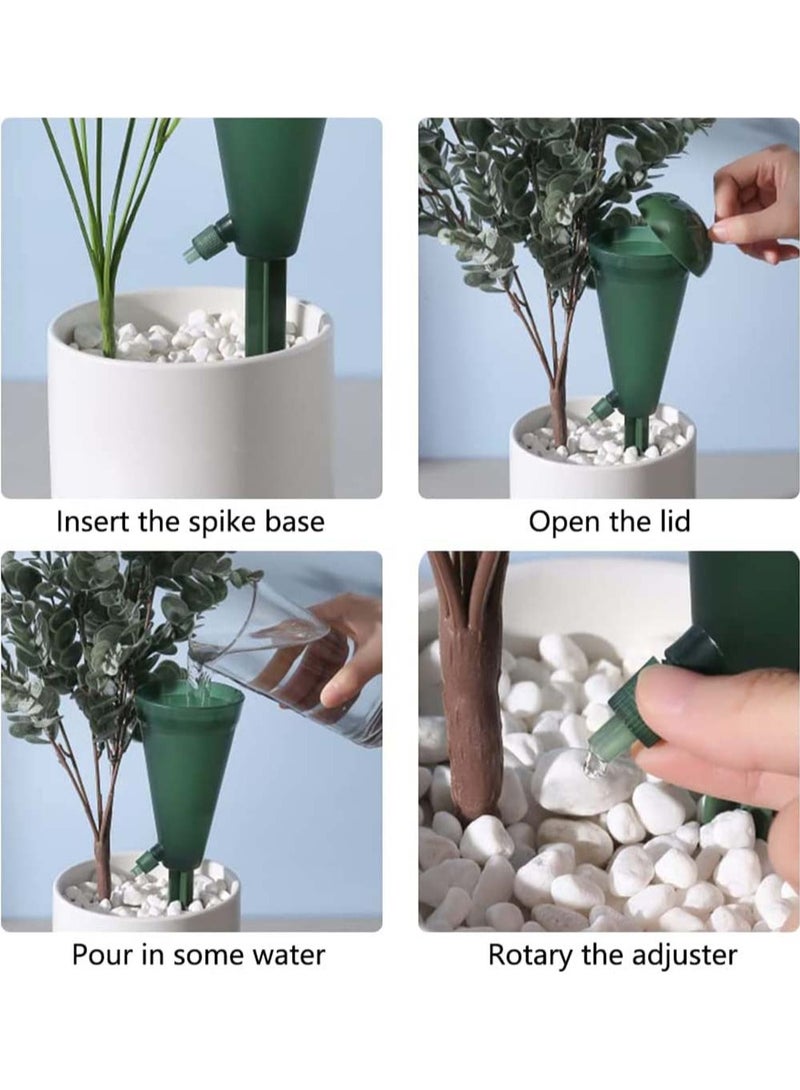 SYOSI 4Pcs Self Watering Spikes Planter Insert Cone Plant Globes Stakes Devices with Rotary Regulator - Image 4
