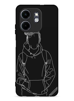 Infinix Smart 9 4G Protective Case Cover Sketch Of Jacket Boy