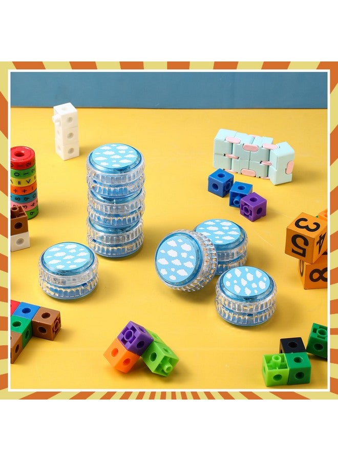 ووانجر 24 قطعة من كرات يويو المضيئة المستجيبة من البلاستيك المبتكر مع إضاءة قوس قزح للفتيات والمراهقات والبالغين والمبتدئين وأعياد الميلاد والجوائز المدرسية وحفلات الكريسماس (أزرق، سحابة زرقاء) - Image 5