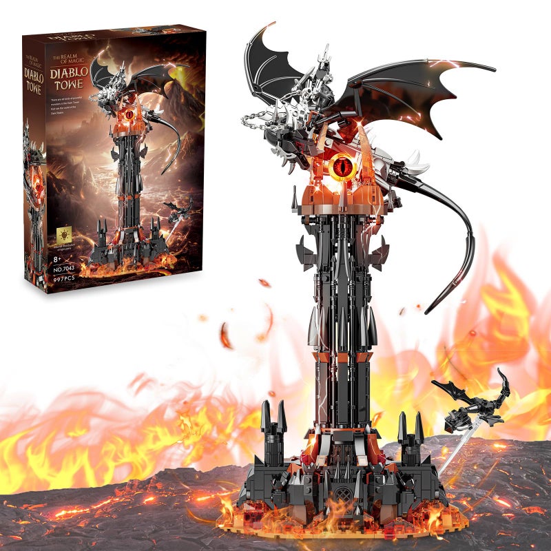 TOY PLAYER Dark Tower Building Set for Adults Compatible with Lego Castle Lord Architecture with Light STEM Christmas Birthday Gift Toy for Kids Boys 814 997 PCS - Image 2