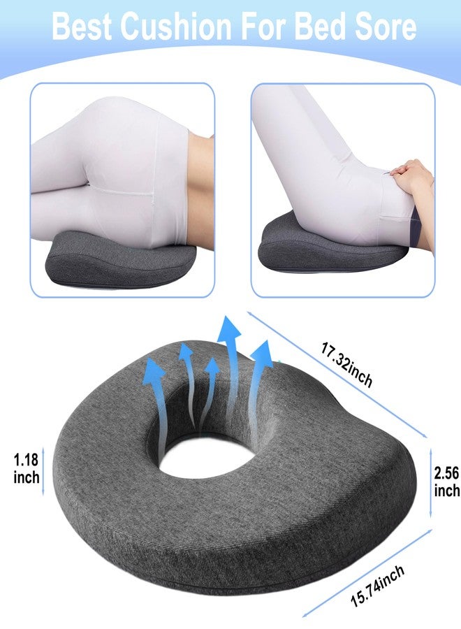 galactruly Bed Sore Cushions For Butt, Bedsore Pressure Relief Pillow for Sleeping and Sitting, Donut Pillow Cushion for Bed Sores on Buttocks, O Shaped Opening Tailbone Pillow, Butt Pillows For Sitting Tailbone - Image 2